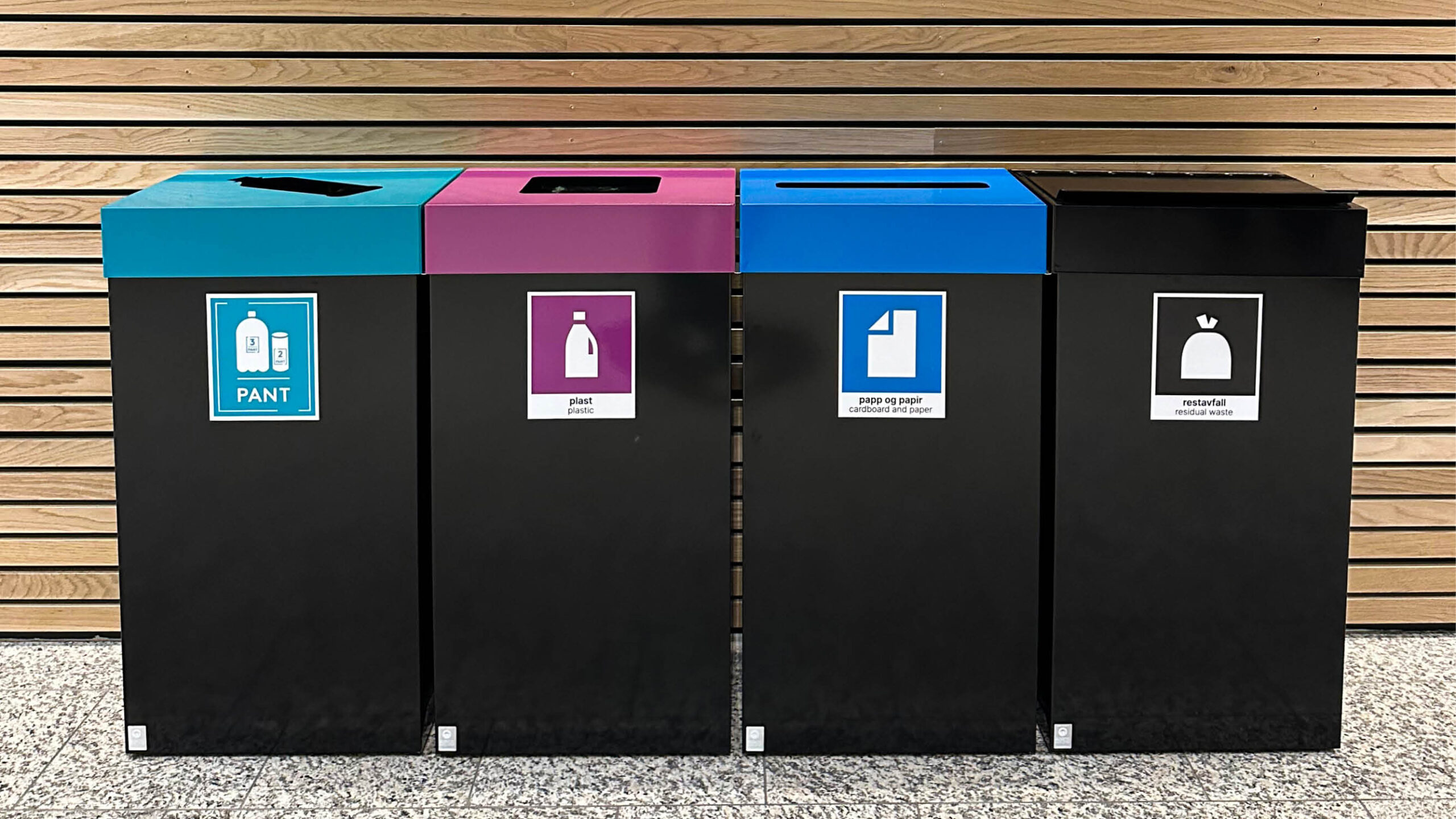 Nye avfallsdunker på CC Gjøvik med bedre sorteringssystem