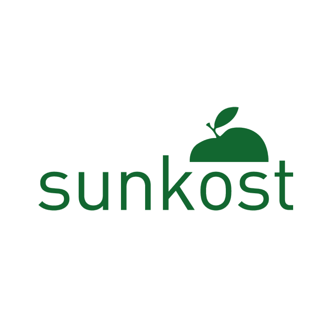 Sunkost grønn logo på hvit bakgrunn
