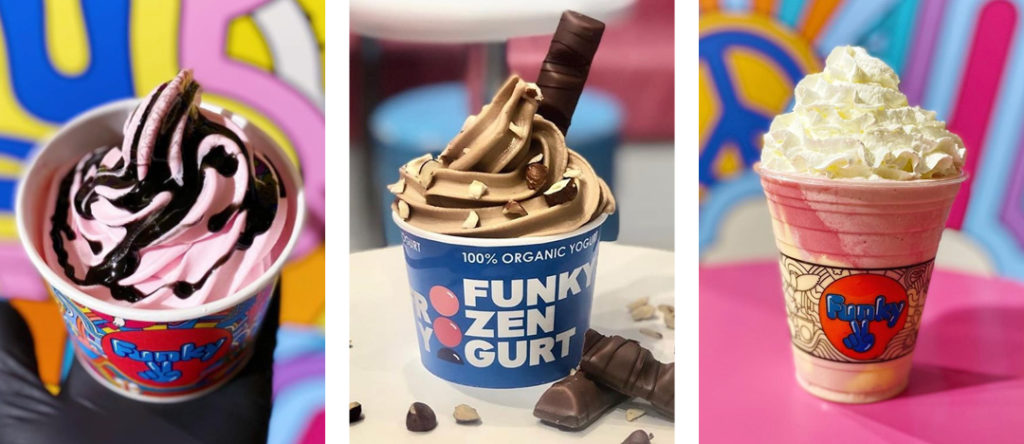Bilde av is og smoothie fra Funky Frozen Yoghurt